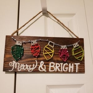 String art hanging sign.